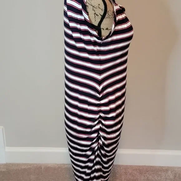 Loveappella blue red white stripped dress - Picture 2 of 6